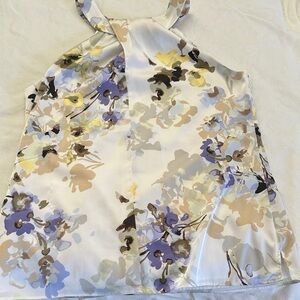 White House Black Market Floral Halter Top - Multicolor